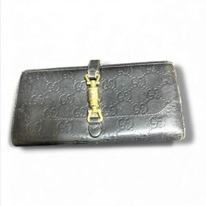 Gucci Black Leather Wallet with Gold Accent Last Price Drop